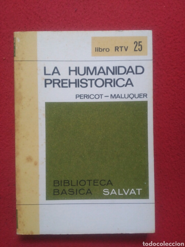 Libros de segunda mano: La humanidad prehist&oacute;rica. Pericot Maluquer .Salvat - Foto 1