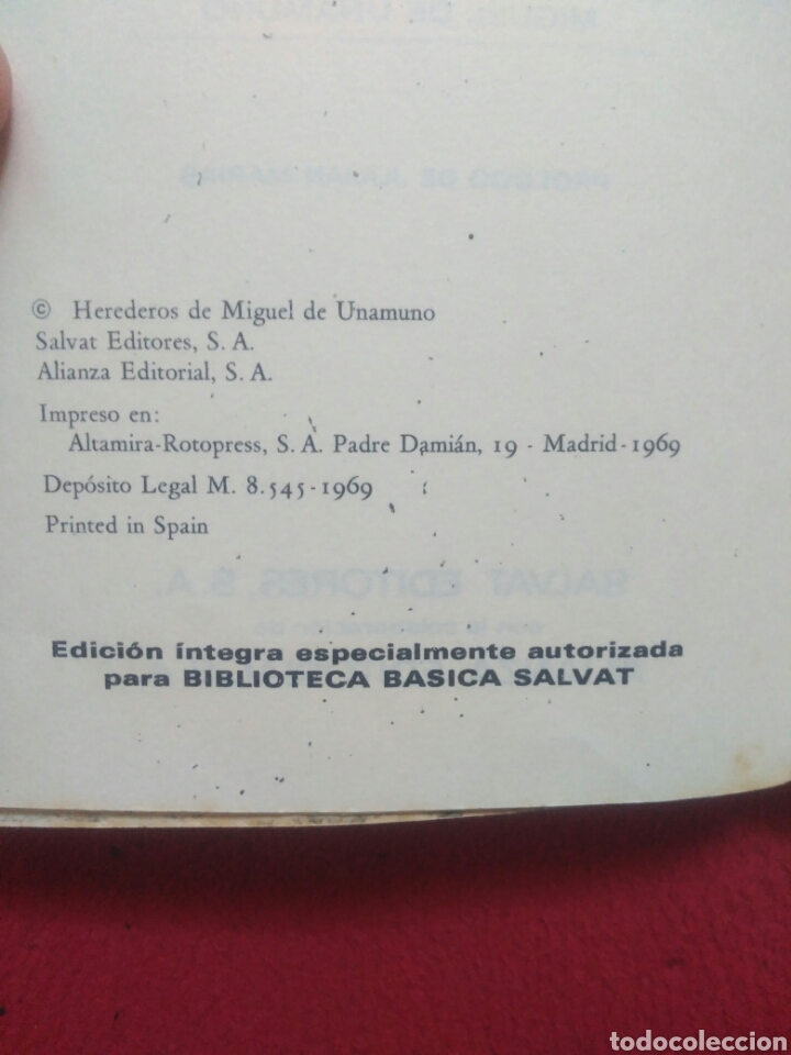 Libros de segunda mano: La t&iacute;a Tula .Miguel de Unamuno .Salvat - Foto 2