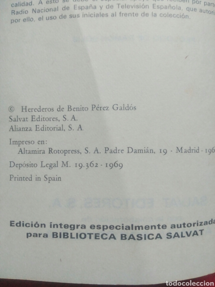 Libros de segunda mano: Trafalgar. Benito P&eacute;rez Gald&oacute;s. Salvat - Foto 2