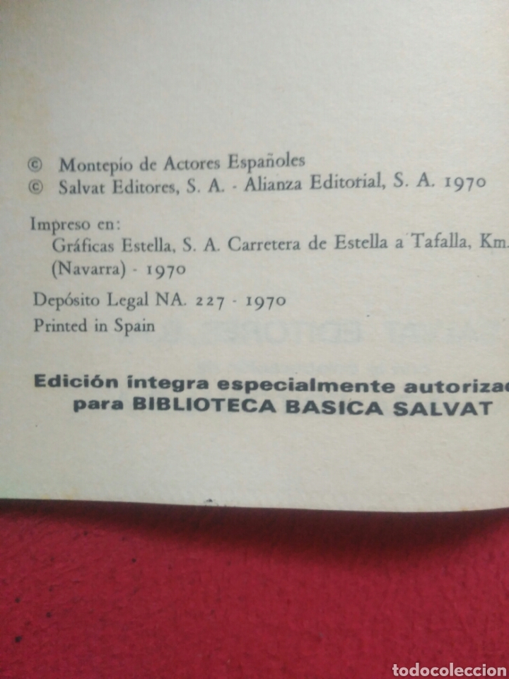 Libros de segunda mano: Los intereses creados. Jacinto Benavente. Salvat - Foto 2
