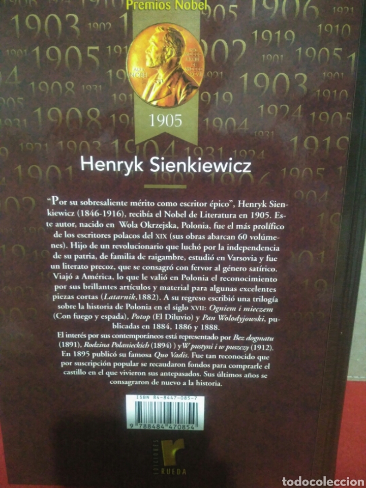 Libros de segunda mano: Hania Bartek el h&eacute;roe Henryk Sienkiewicz . Biblioteca premios Nobel - Foto 2