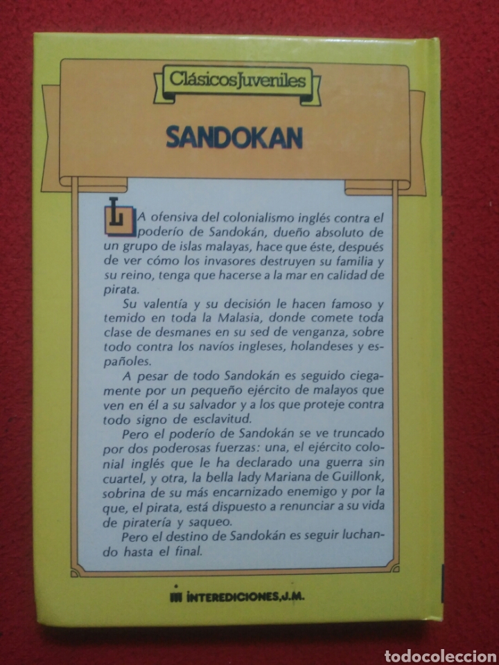 Libros de segunda mano: Sandokan .Emilio Salgari .cl&aacute;sicos juveniles - Foto 2