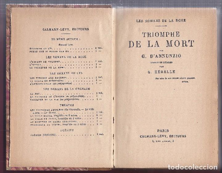Libros de segunda mano: Libro Triomphe de la Mort. Triunfo de la muerte. Novela. - Foto 1