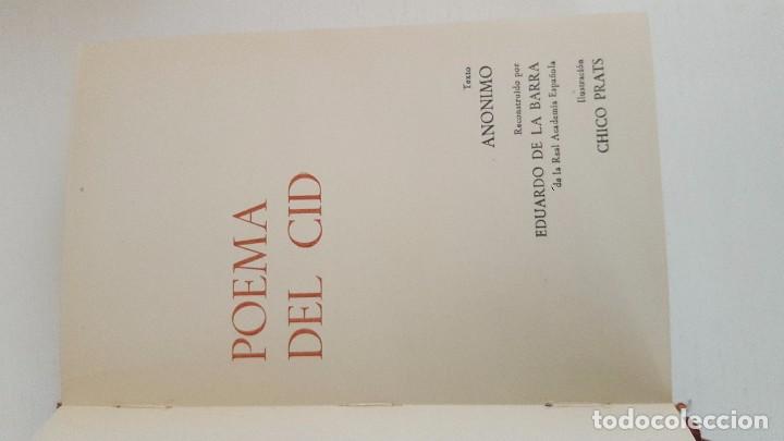 Libros de segunda mano: POEMA DEL M&Iacute;O CID. AN&Oacute;NIMO. ENCUADERNADO EN PIEL. - Foto 4