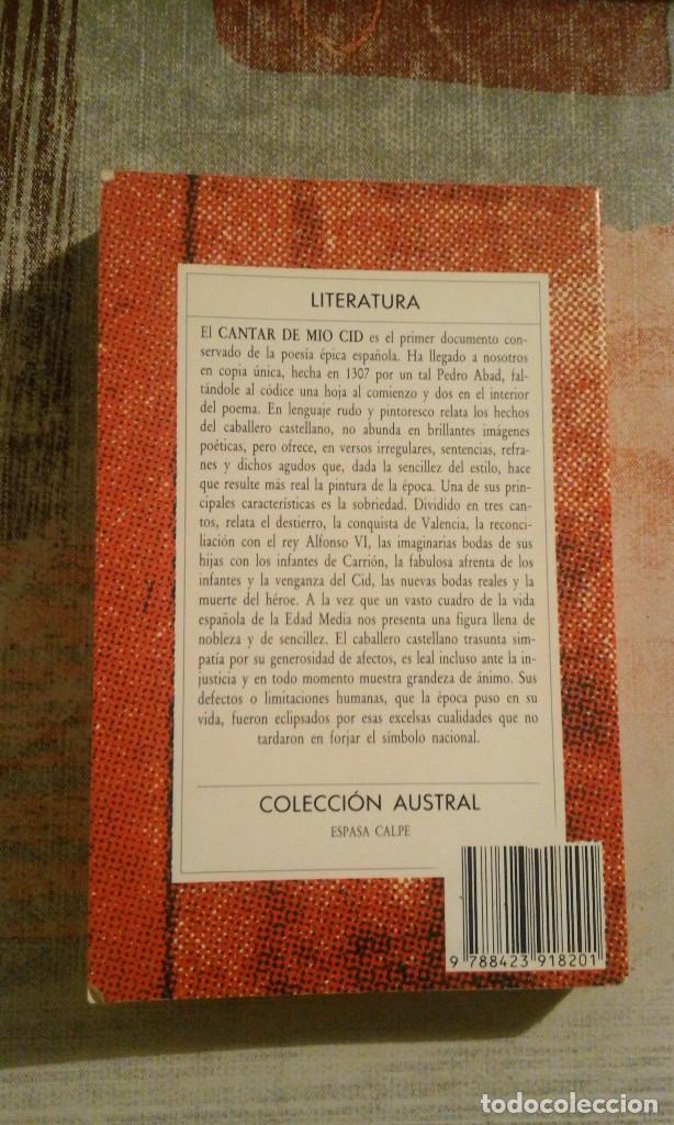 Libros de segunda mano: Cantar de M&iacute;o Cid - An&oacute;nimo - Foto 2