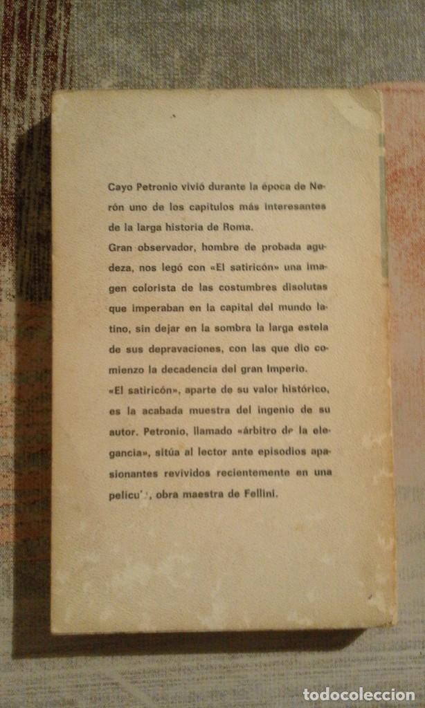 Libros de segunda mano: El satiric&oacute;n - Petronio - Foto 2