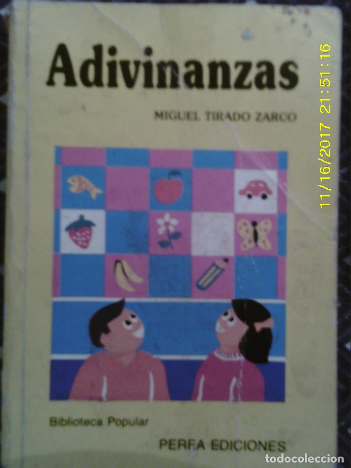 Libros de segunda mano: LIBRO N&ordm; 1300 ADIVINANZAS DE MIGUEL TIRADO ZARCO - Foto 1