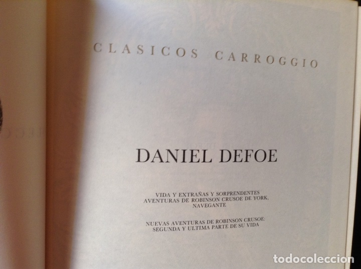 Libros de segunda mano: Daniel Defoe. Cl&aacute;sicos Carroggio - Foto 1