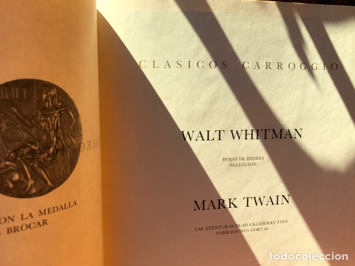 Libros de segunda mano: Whitman / Mark Twain. Cl&aacute;sicos Carroggio - Foto 1