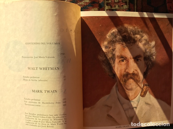 Libros de segunda mano: Whitman / Mark Twain. Cl&aacute;sicos Carroggio - Foto 4