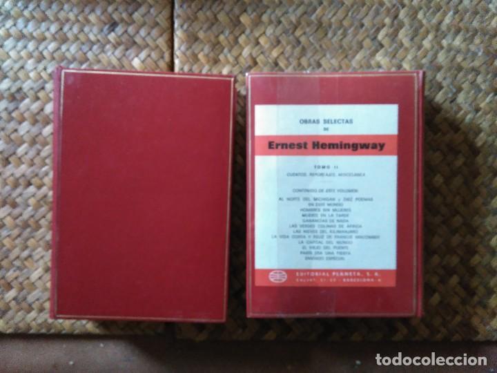 Libros de segunda mano: ERNEST HEMINGWAY - OBRAS SELECTAS - 2 TOMOS - PLANETA .CON CAJETIN. - Foto 2
