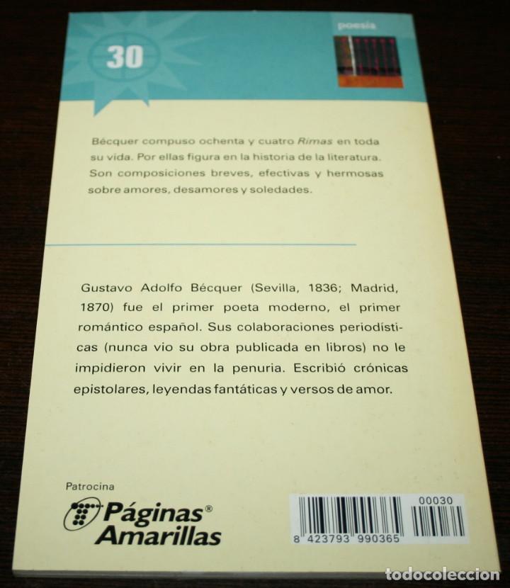 Libros de segunda mano: B&Eacute;CQUER - RIMAS - BIB. EL MUNDO N&ordm; 30 - 1998 - Foto 3