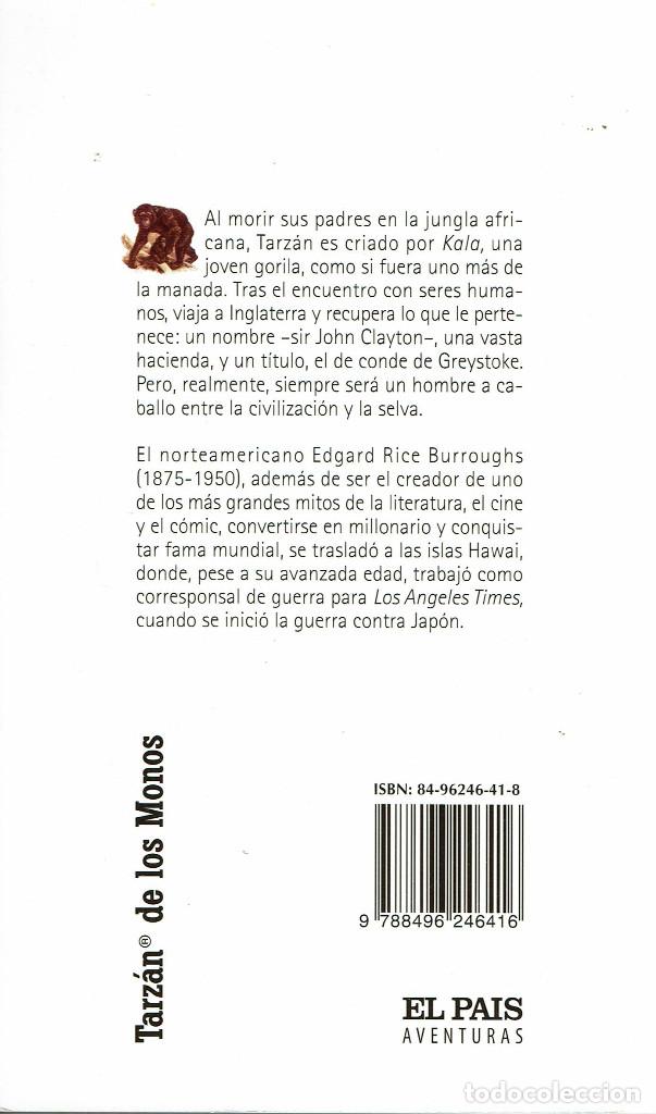 Libros de segunda mano: E. R. Burroughs - Tarz&aacute;n de los monos - Col. Aventuras vv - Foto 2
