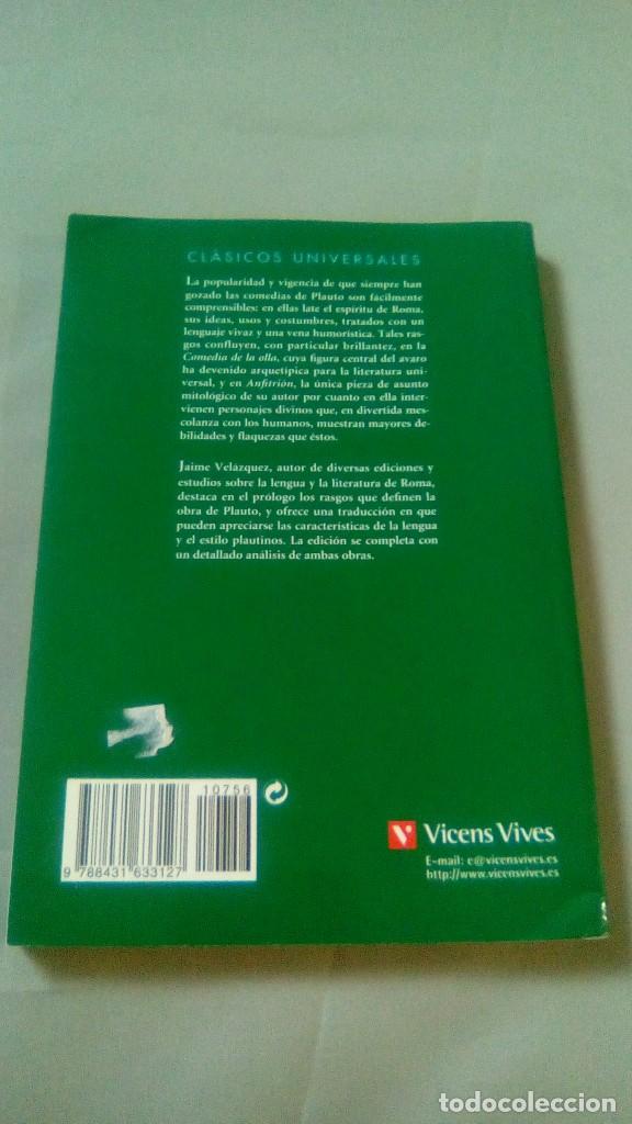 Libros de segunda mano: COMEDIA DE LA OLLA. ANFITRION - Foto 2