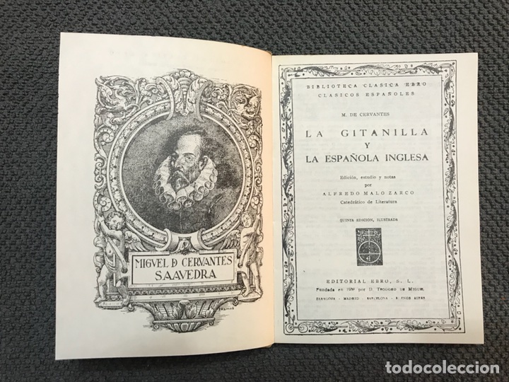 Libros de segunda mano: LA GITANILLA Y LA ESPA&Ntilde;OLA INGLESA. M De Cervantes (a.1964) - Foto 2
