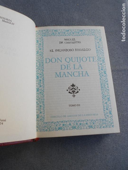 Libros de segunda mano: DON QUIJOTE DE LA MANCHA. TRES TOMOS - Foto 2