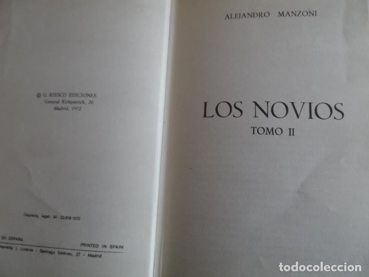 Libros de segunda mano: LOS NOVIOS I y II ALEJANDRO MANZONI  E. RIESGO 1972 - Foto 2