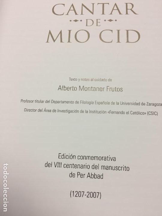 Libros de segunda mano: Cantar de Mio Cid, Edici&oacute;n conmemorativa del VII centenario (1207-2007) - Foto 4