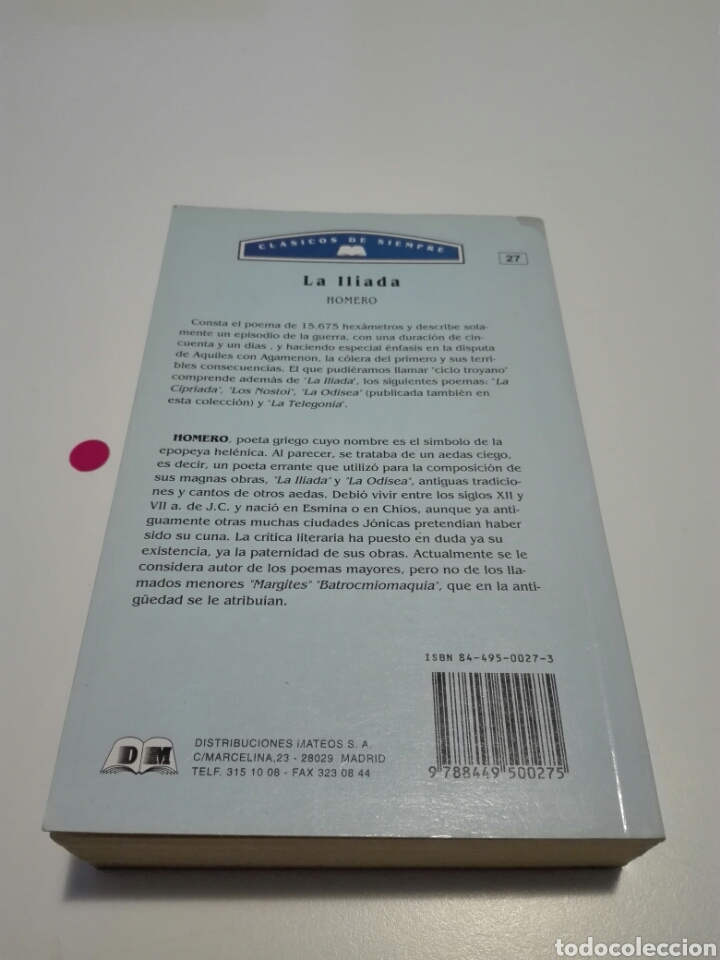 Libros de segunda mano: LA ILIADA. HOMERO. PERFECTO ESTADO. - Foto 2