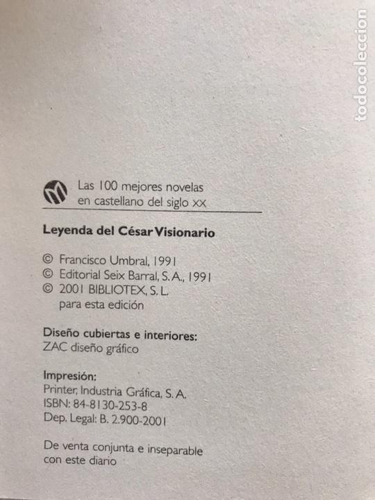 Libros de segunda mano: Leyenda del C&eacute;sar Visionario - Francisco Umbral - Foto 4