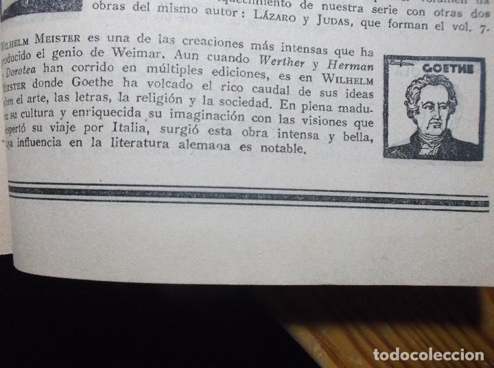 Libros de segunda mano: GOETHE - OBRAS COMPLETAS - WILHELM MEISTER - Foto 4