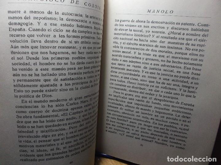 Libros de segunda mano: MANOLO - FRANCISCO DE COSSIO - 1937. - Foto 3