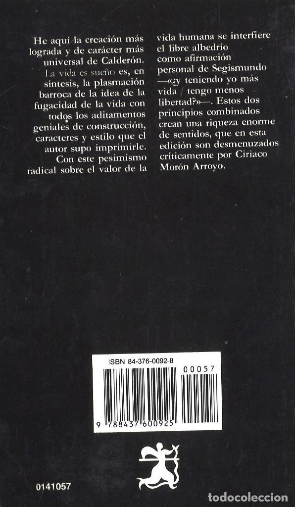 Libros de segunda mano: La vida es sue&ntilde;o. Pedro Calder&oacute;n de la Barca. 1996 - Foto 2