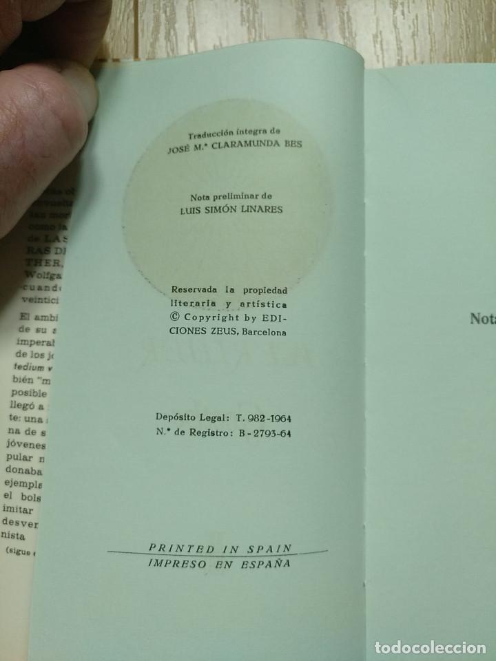 Libros de segunda mano: WERTHER - GOETHE - EDITORIAL ZEUS 1964 - Foto 4