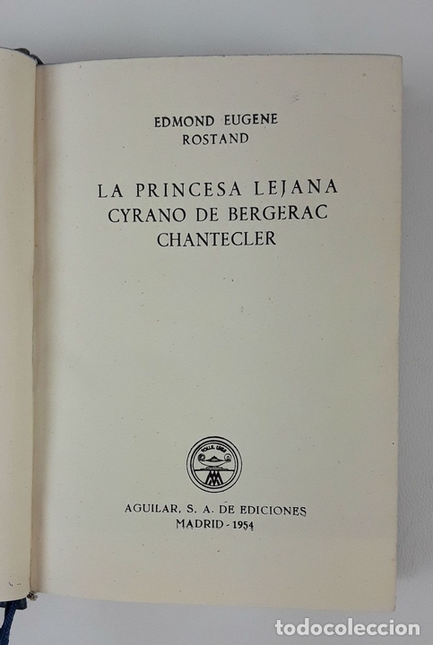 Libros de segunda mano: CYRANO DE BERGERAC. E. ROSTAND. 2 LIBROS. AGUILAR. MADRID. 1954-1961. - Foto 5