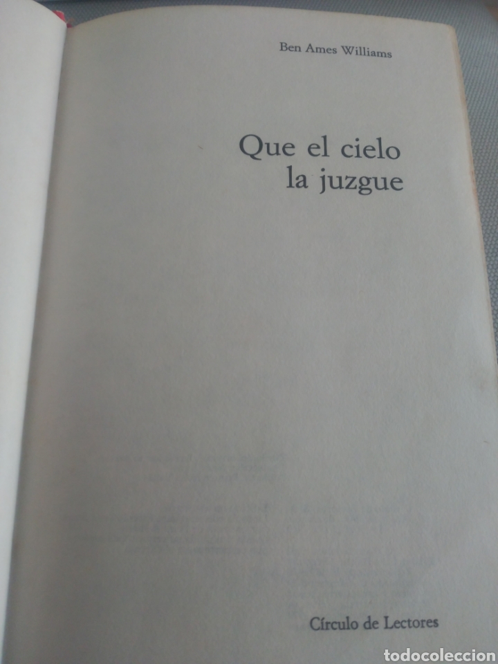 Libros de segunda mano: Que el cielo la juzgue .Ben Ames Williams - Foto 2