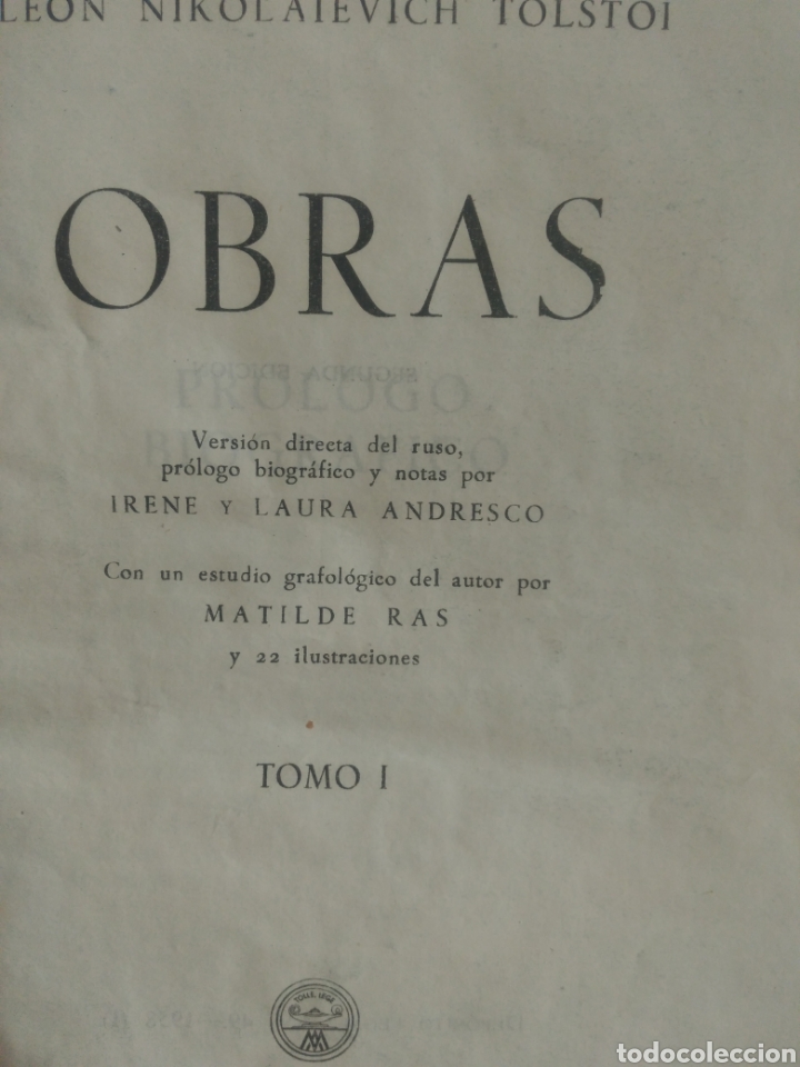 Libros de segunda mano: Obras I. Leon Tolstoi. Editorial Aguilar - Foto 3