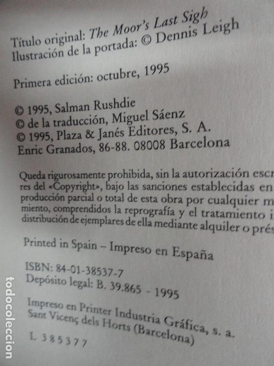 Libros de segunda mano: Primera Edici&oacute;n - El &Uacute;ltimo Suspiro del Moro - Salman Rushdie - Foto 2