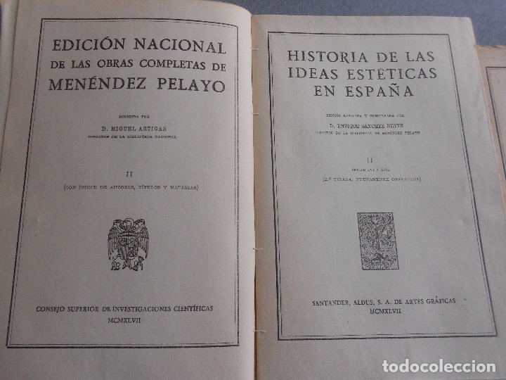 Libros de segunda mano: HISTORIA DE LAS IDEAS ESTETICAS EN ESPA&Ntilde;A - Foto 8