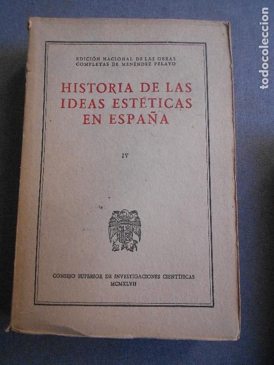 Libros de segunda mano: HISTORIA DE LAS IDEAS ESTETICAS EN ESPA&Ntilde;A - Foto 12