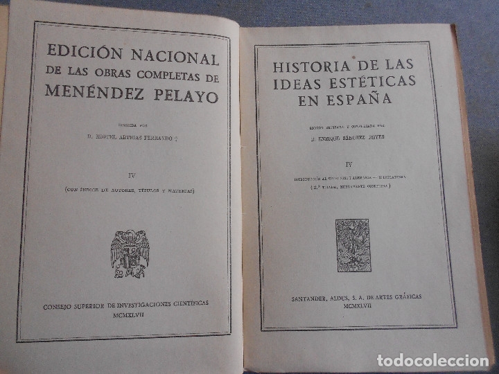 Libros de segunda mano: HISTORIA DE LAS IDEAS ESTETICAS EN ESPA&Ntilde;A - Foto 13