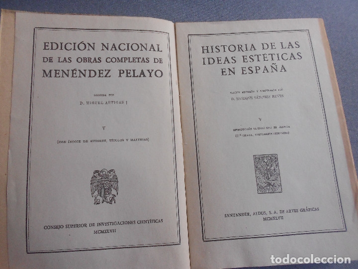 Libros de segunda mano: HISTORIA DE LAS IDEAS ESTETICAS EN ESPA&Ntilde;A - Foto 15