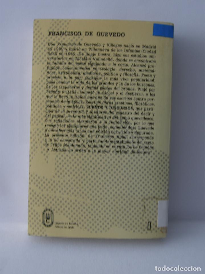 Libros de segunda mano: SUE&Ntilde;OS Y DISCURSOS - FRANCISCO DE QUEVEDO -ESPASA CALPE, 1983 - Foto 2