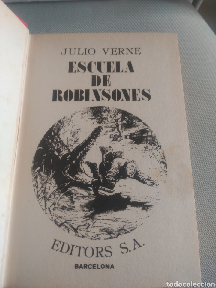 Libros de segunda mano: Escuela de robinsones, Julio Verne .Editorial editors - Foto 3