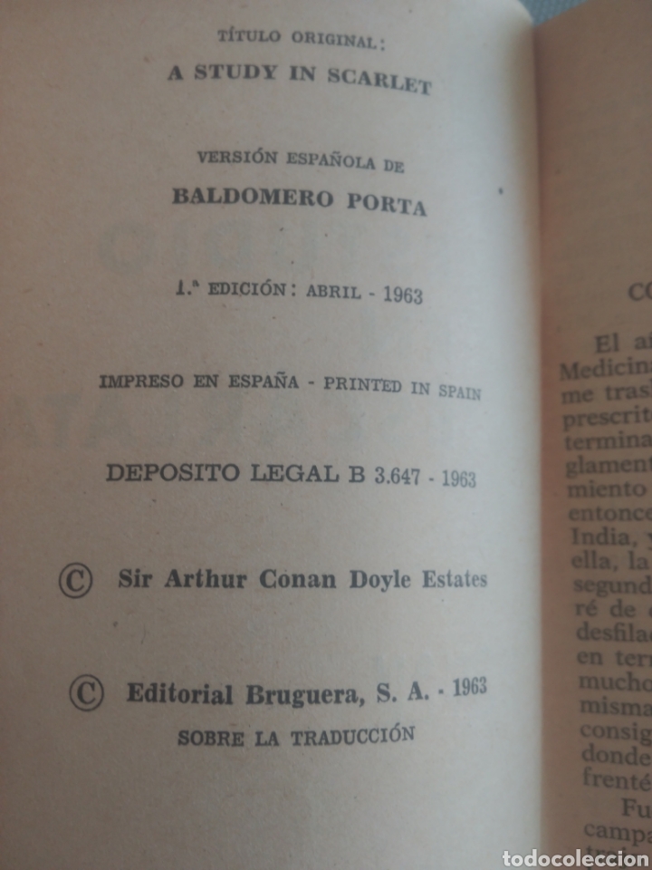 Libros de segunda mano: Estudio en escarlata. Sir Arthur Conan Doyle - Foto 5
