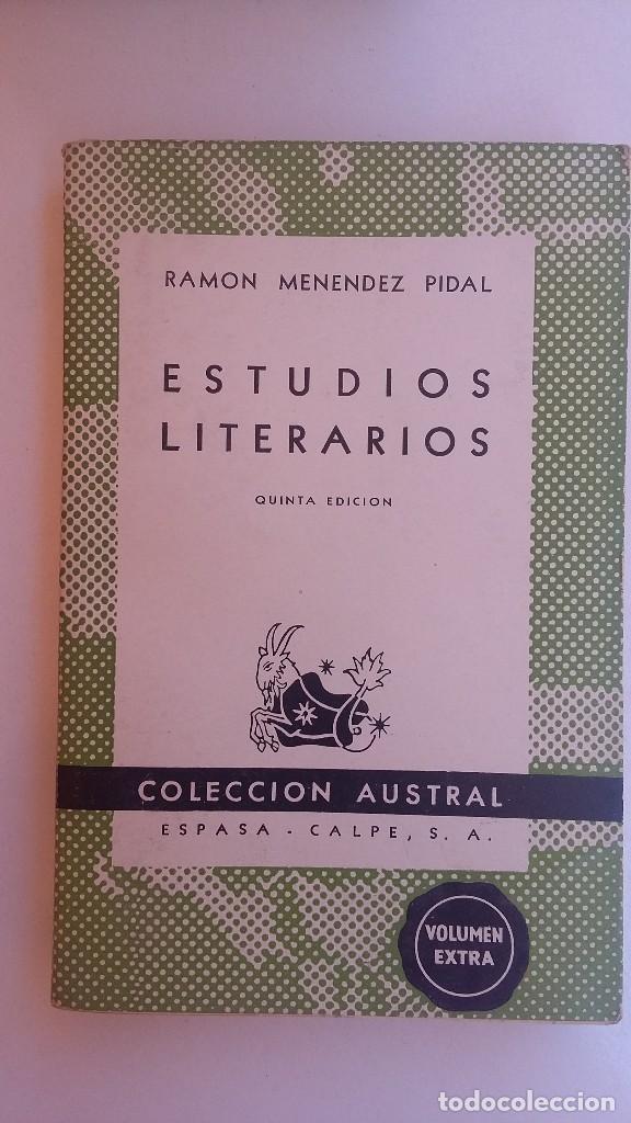 Libros de segunda mano: ESTUDIOS LITERARIOS. RAM&Oacute;N MENENDEZ PIDAL - Foto 1