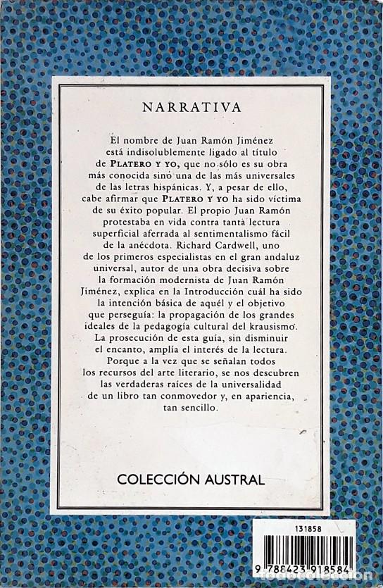 Libros de segunda mano: Platero y yo - Juan Ram&oacute;n Jim&eacute;nez - Foto 2