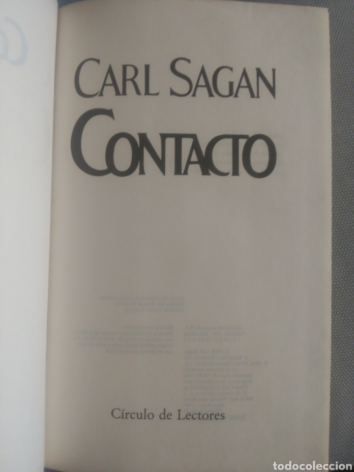 Libros de segunda mano: Contacto ,Carl Sagan.Editorial C&iacute;rculo de Lectores - Foto 3