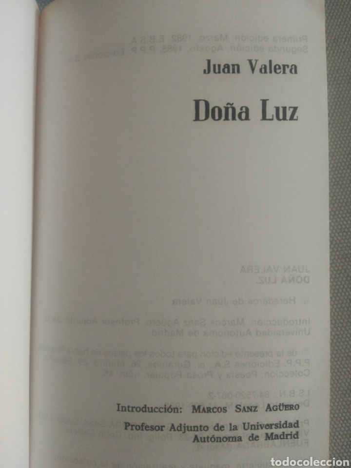 Libros de segunda mano: Do&ntilde;a Luz .Juan Valera - Foto 3