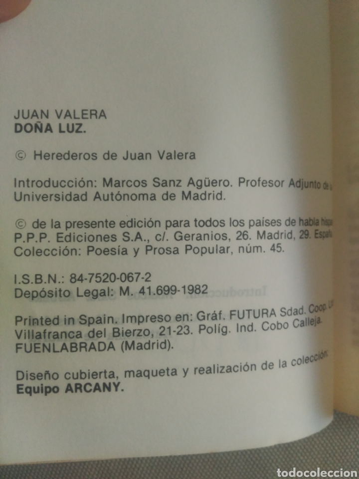 Libros de segunda mano: Do&ntilde;a Luz .Juan Valera - Foto 4
