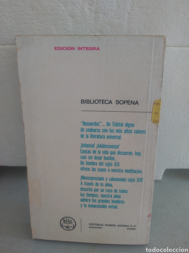 Libros de segunda mano: Recuerdos, Le&oacute;n Tolstoi .Editorial Ram&oacute;n Sopena - Foto 2