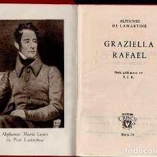 Libros de segunda mano: LAMARTINE : GRAZIELLA / RAFAEL - AGUILAR CRISOL Nº 60 (1952). Lote 134084306