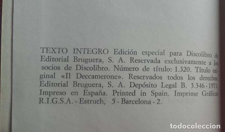 Libros de segunda mano: El Decameron. Giovanni Boccaccio. 1971. 550 p&aacute;ginas. - Foto 4