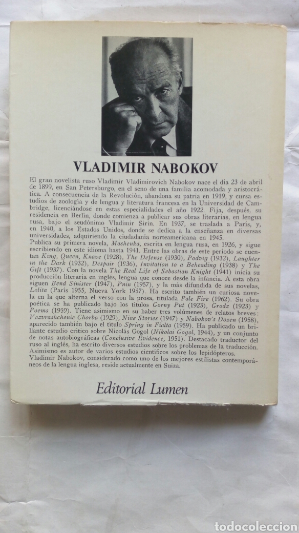 Libros de segunda mano: Mashenka. Vladimir Nabokov. - Foto 2