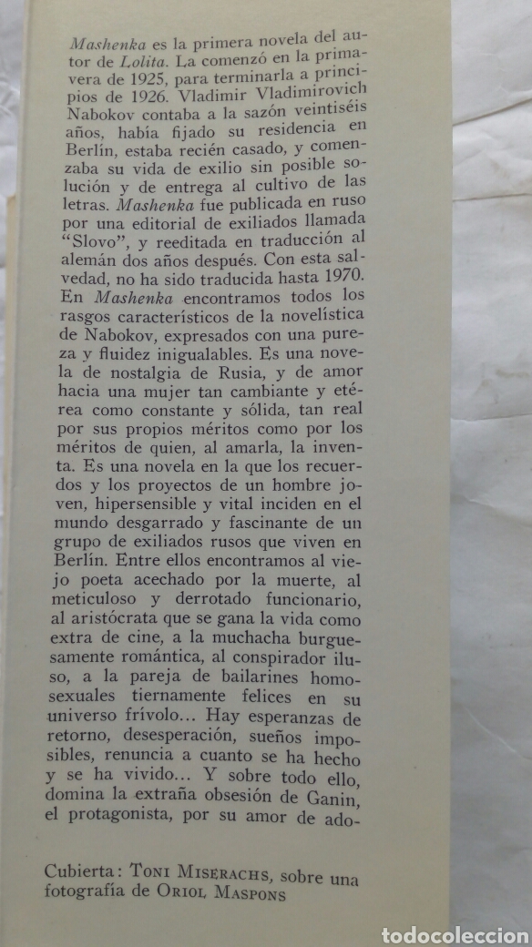 Libros de segunda mano: Mashenka. Vladimir Nabokov. - Foto 3