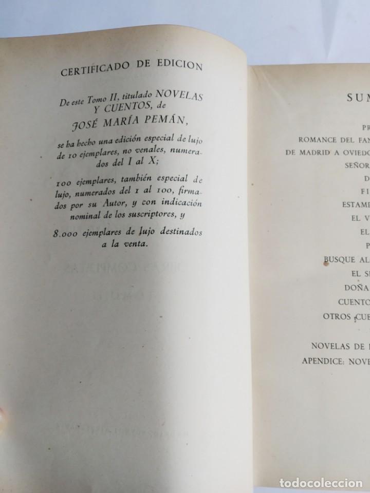 Libros de segunda mano: JOS&Eacute; MAR&Iacute;A PEM&Aacute;N Novelas y cuentos II - Foto 2